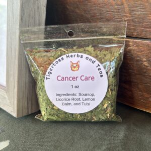 Tigertoes Cancer Care Tea, available for purchase online.